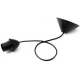 Pendel negro para luminarias de suspensión fija