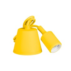 Colgante de silicona e27 60w amarillo (98,4 cm) edm