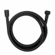 Flexo de ducha de acero inoxidable 150 cm negro