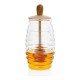 Tarro para miel vidrio + madera ø5,5x15,5cm ms66068 andrea house