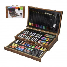 Set maletín arte madera 112pcs