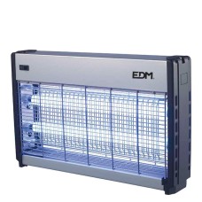 Exterminador de insectos profesional electronico 2x20w 150m² 64x10x36cm color cromo/negro edm