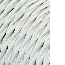 Cable textil trenzado 2x0,75mm blanco 25m