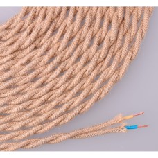Cable  de cuerda de yute tejida y trenzada 2x0,75mm 25mts  euro/mts