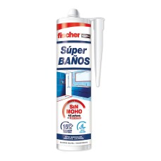 Super baños silicona blanca antimoho sin olor 280ml 563064 fischer