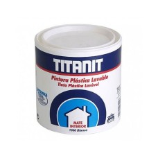 Pintura para paredes y techos lavable titanit mate blanco interior 750ml titanlux 029190034