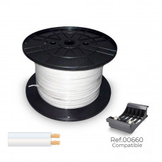 Cable paralelo 48v 2 x 0,75 mm² blanco 500 m. (bobina mediana)