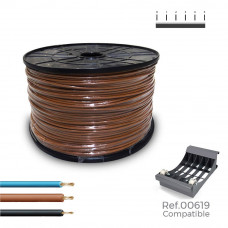 Carrete cablecillo flexible 1,5mm marron 1000m (bobina grande ø400x200mm)