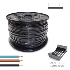 Carrete cablecillo flexible 2,5mm negro 800m (bobina grande ø400x200mm)
