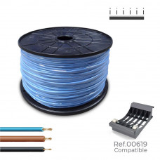 Carrete cablecillo flexible 2,5mm azul 800m (bobina grande ø400x200mm)