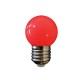 Bombilla esferica led e27 1w 80lm luz roja ø45x69 mm edm