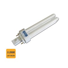 *ult.unidades* bombilla bajo consumo lynx 13w 2 pins g24d-1 3200k luz calida 13,1cm edm