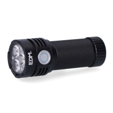 Linterna led flashlight 3 leds osram 30w 3300lm recargable. edm