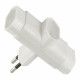 Clavija triple lateral 2p 10a 250 v~ blanca