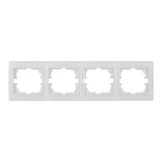 Marco horizontal para 4 elementos blanco 296x81x10mm serie europa solera erp74u