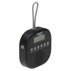 Radio fm resistente al agua ipx4 ad 1912, 9 x 9 x 2,5 cm