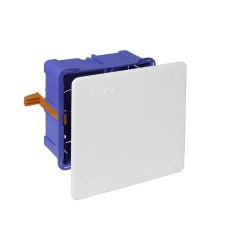 Caja de conexion de empotrar en tabique hueco 100x100x45mm solera 5562gw