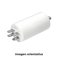 Condensador de arranque mka 2mf 5% 450v ø3,4x6,3cm con espiga m8 y faston simple 6,35 konek