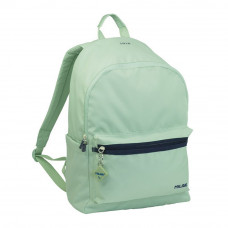 Mochila escolar 4 cremalleras 21l verde, serie 1918.