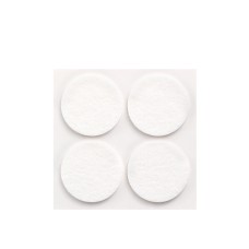Pack 4 fieltros blancos sinteticos adhesivos ø38mm plasfix inofix