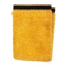 Pack 2 unid. guante-toalla baño premium color mostaza 15x21cm