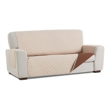 Cubre sofa reversible beige/marron 2 plazas plus belmarti