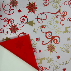 Rollo de papel duo navidad, blanco, 70 cm x 40 m