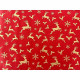 Rollo de papel de regalo renos, formato tienda, color rojo, 70 cm x 50 m