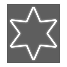 Figura estrella flexiled 46x55,5cm blanca