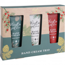 Set para cuidado de manos winter solace, 3 tubos de crema. basics