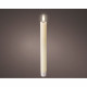 Pack de 2 unidades de vela de cera led, color beige lisa ø2,2x24,5cm, lumineo