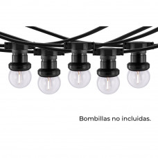 Guirnalda 10 portalámparas 2000 w 50-60 hz 220-240 v e27 ip44 10 m