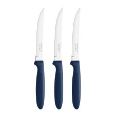 Juego de cuchillos para asado 3 piezas ipanema azul 21,3cm tramontina
