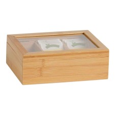 Caja de infusiones de bambú 21x16x7,5cm cc73015 andrea house
