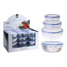Pack 3 fiambreras plástico hermetica 1400ml,800ml,400ml, 024000670, excellent houseware
