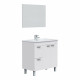 Mueble lavabo 80 2 puertas + 2 cajones + espejo aktiva