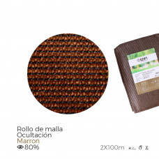 Rollo de malla de ocultacion color marron 90g 1,5x10m edm