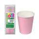 Pack 24 unid. vasos de cartón rosas baby 200cc best products green