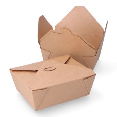 Caja de cartón biodegradable para comida 19,7x14x6,4cm (3 unid.)