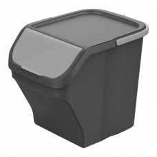 Cubo 25l stack´n sort gris con tapa color gris