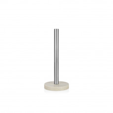 Portarrollo, inox con base de resina beige, ø 13,5 x 33 cm