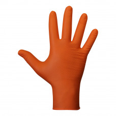 Guante agility grip nbr s/polvo naranja t8.caja 50 und. juba