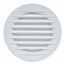 Rejilla ventilación redonda empotrable con mosquitera ø80mm abs blanca