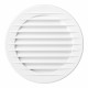 Rejilla ventilación redonda empotrable con mosquitera ø120mm abs blanca