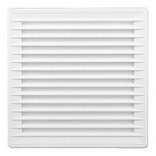 Rejilla ventilación cuadrada empotrable ø 100mm con mosquitera 170x170x10mm abs blanca