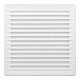 Rejilla ventilación cuadrada empotrable ø 100mm con mosquitera 170x170x10mm abs blanca