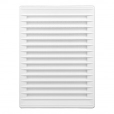 Rejilla ventilacíón rectangular empotrable mosquitera abs 137x207mm blanco