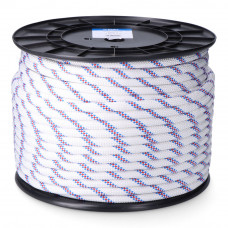 Cuerda driza trenzado poliéster blanco distintivo, calibre 6 mm x 300 m