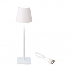 Lámpara led de mesa recargable para exterior y interior color 37 cm blanco