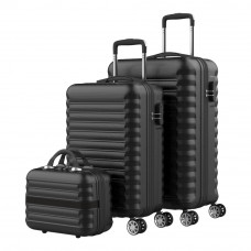 Set de maletas 3 piezas negro upfly 53cm,63c y,31cm 1200497 numada